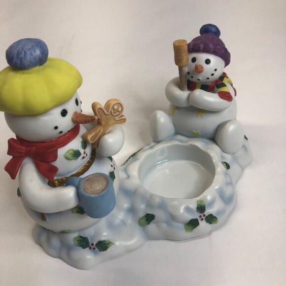 Partylite Snowbell Kids Votive‎ Candle Holder P7869 Snowmen NEW in Box - Picture 11 of 16